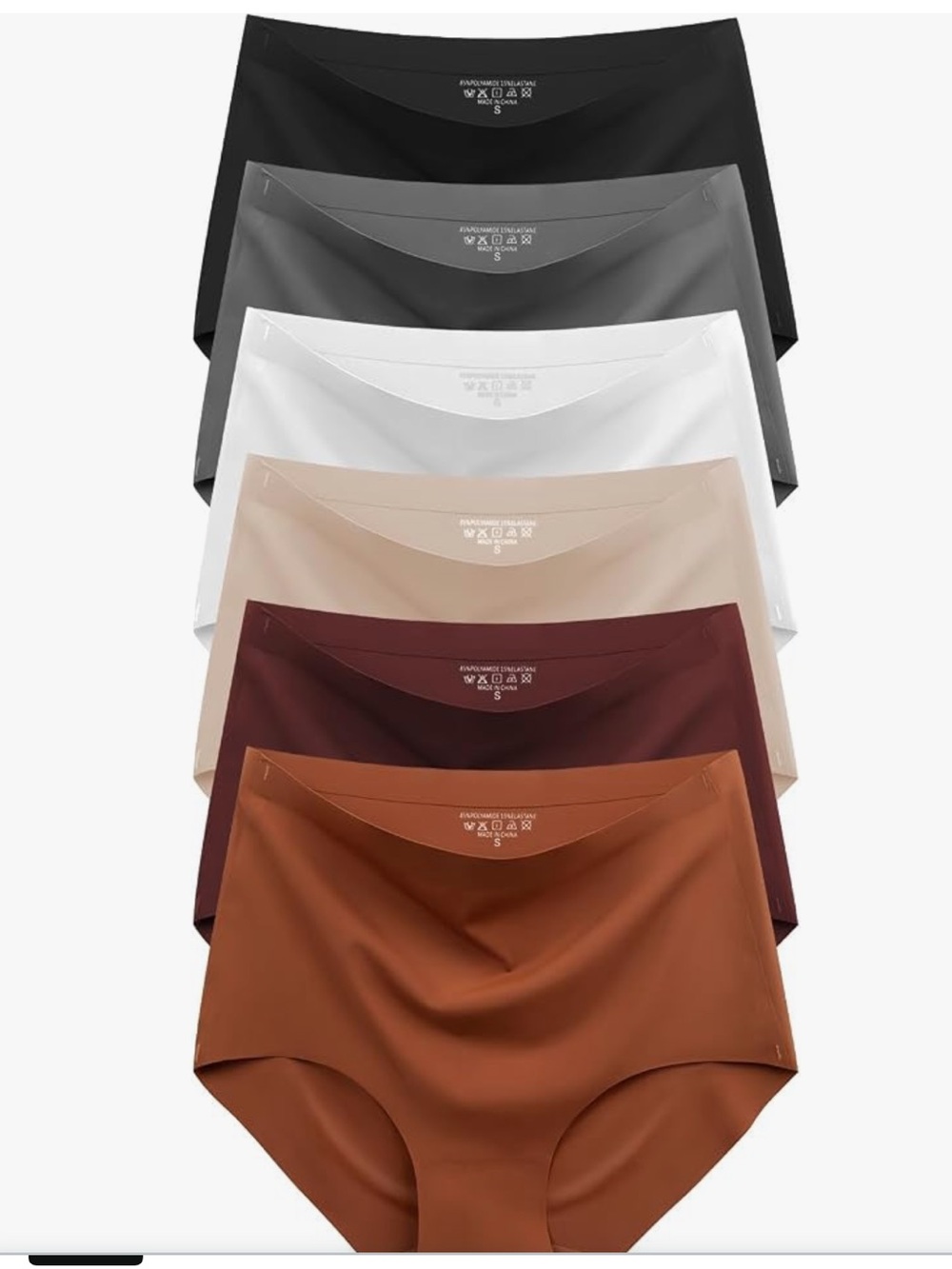 Womens Underwear Seamless High Waisted Briefs No
Show Panties 6 Pack new